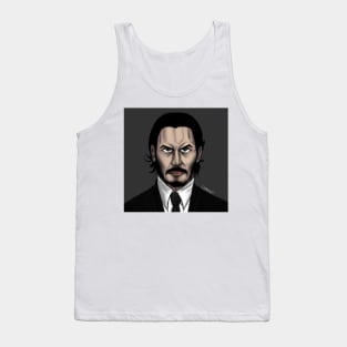 the perfect hit man, john wick portrait ecopop Tank Top